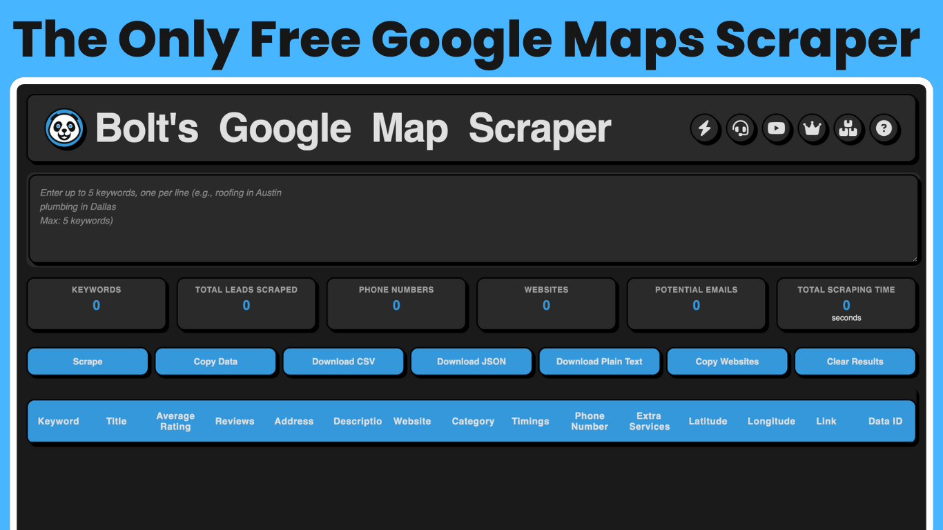 Google Maps Scraper Dashboard